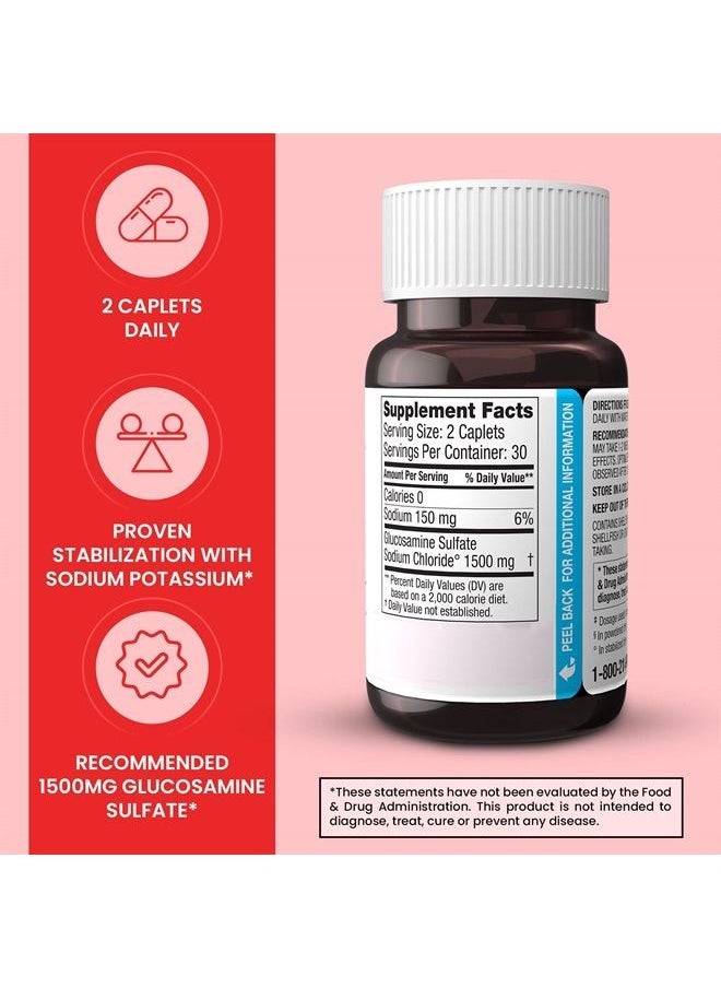 Crystalline Glucosamine Sulfate, 750 Mg, Joint Supplement Pills for Knee Comfort & Joint Health Support, 750 Mg, 60 Count (2 Pack)