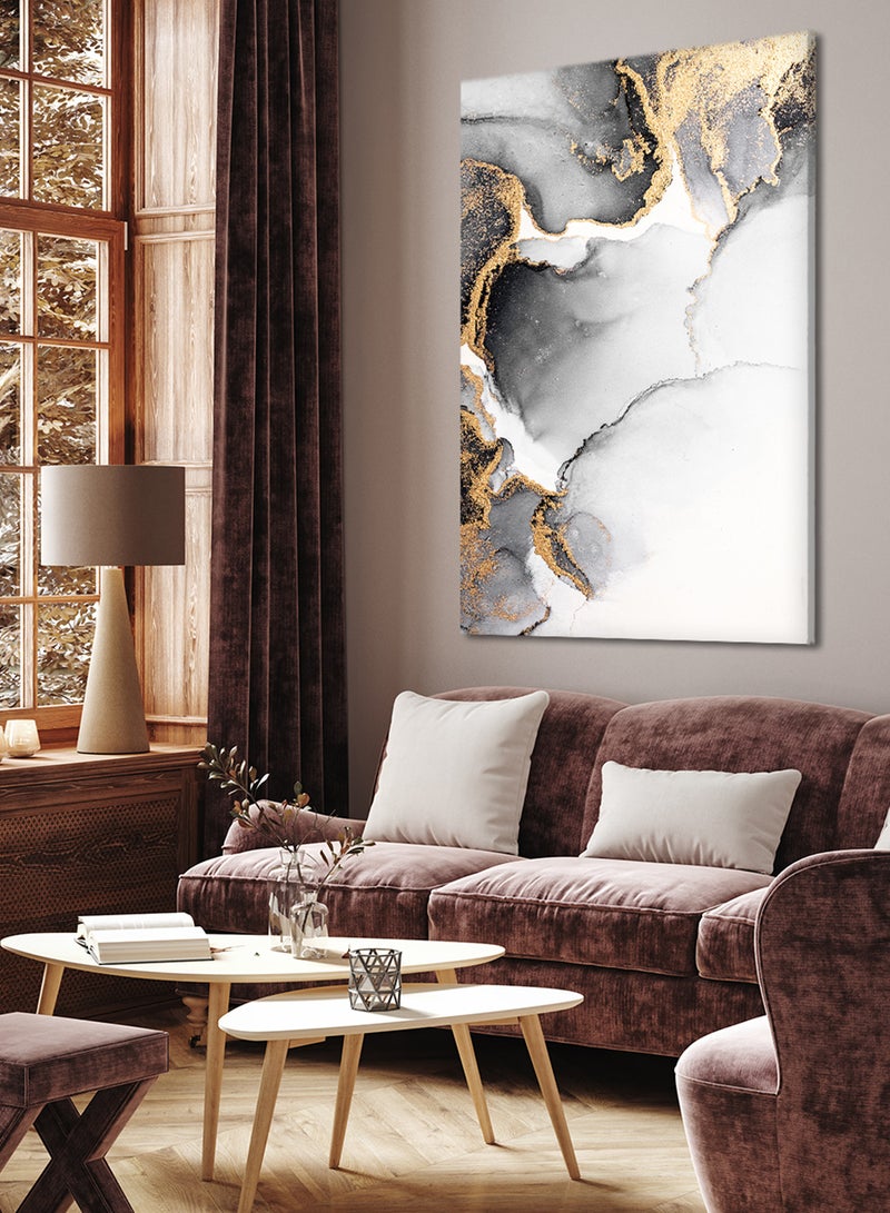 LOWHA Canvas Wall Art Stretched Over Wooden Frame with Abstract Painting - Image 2