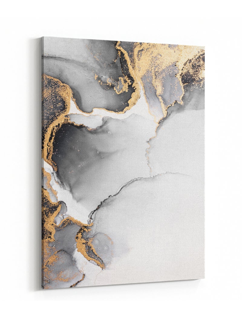 LOWHA Canvas Wall Art Stretched Over Wooden Frame with Abstract Painting - Image 4