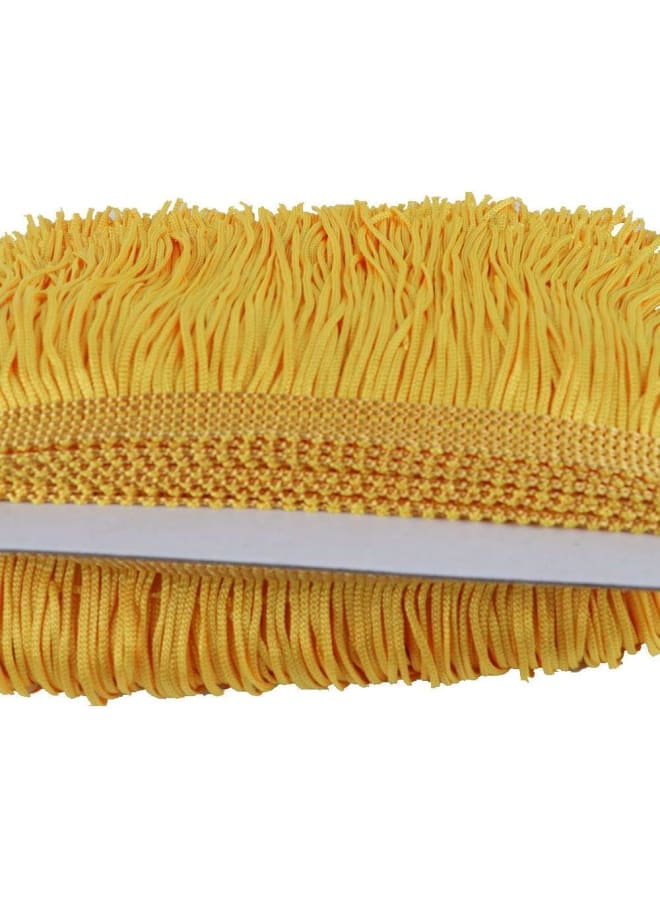 Fringe Trim Lace Polyerter Fibre Tassel 4inch Wide 10 Yards Long for Clothes Accessories Latin Wedding Dress DIY Lamp Shade Decoration Black (Golden Yellow)  - Image 3