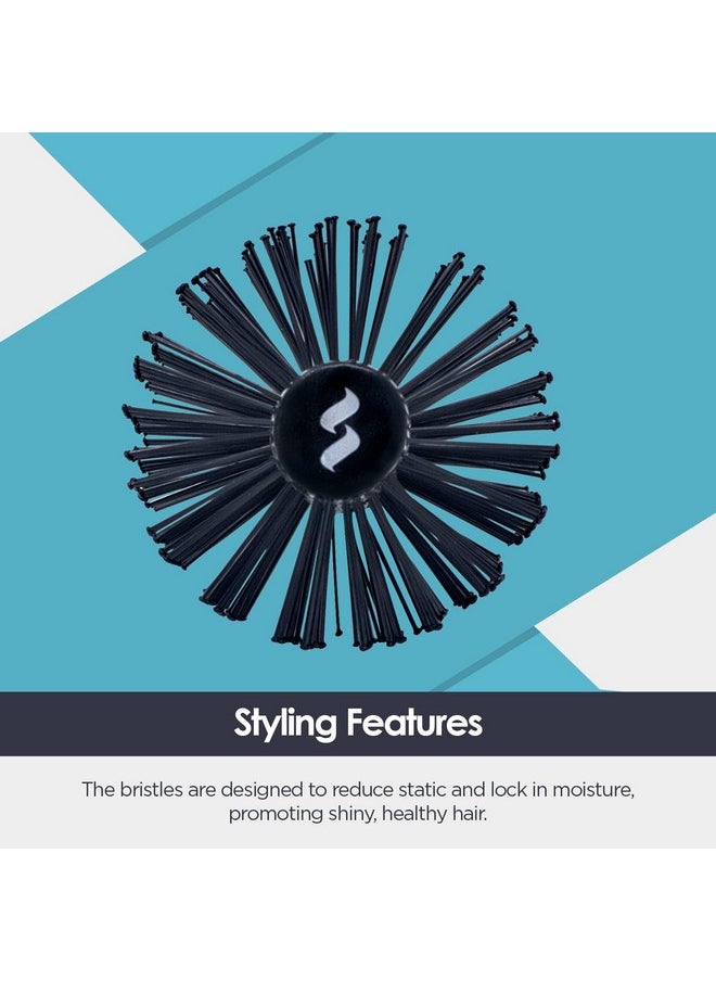 Spornette Spornette Double Stranded XL Round Brush, Nylon Bristles - Round Brush for Straightening, Anti-Frizz, Detangling, Volumizing - Styling for Wavy & Curly, Medium & Long Hair Lengths (2.25 Inches)  - Image 3