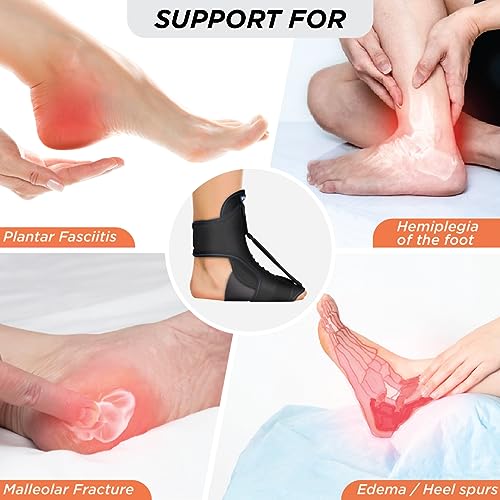 Vissco Foot Raiser with Detachable Splints, Support for Plantar Fasciitis, Weak Ankles - Left/Right Feet (Black) - Image 3