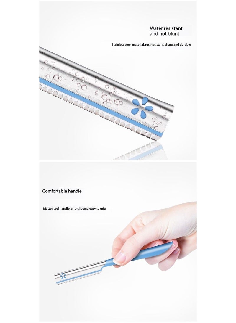 كاي 3 شفرات حلاقة نسائية من كاي، مناسبة للشعر على الوجه والجسم، أزرق/أزرق/أحمر - Image 4