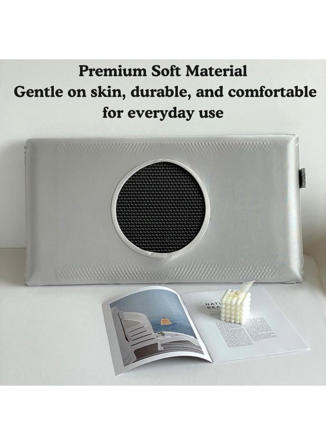 ARABIQO Gel Memory Foam Pillow for Neck Pain Relief, Cooling Cervical Support for Side, Back & Stomach Sleepers, Bamboo Aloe Vera Washable Cover, (60×40×11cm) (Grey) - Image 4