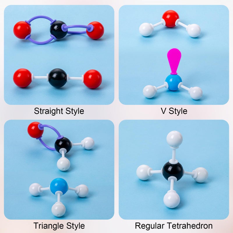 HFKPJRT Molecular Model Kit, 208 Pcs Molecular Model Kit Organic Chemistry, Atom Element Model Kits for Lessons in Chemistry, Gift for Teachers and Students to Raising Space Imagination - Image 4