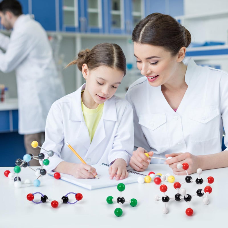 HFKPJRT Molecular Model Kit, 208 Pcs Molecular Model Kit Organic Chemistry, Atom Element Model Kits for Lessons in Chemistry, Gift for Teachers and Students to Raising Space Imagination - Image 3