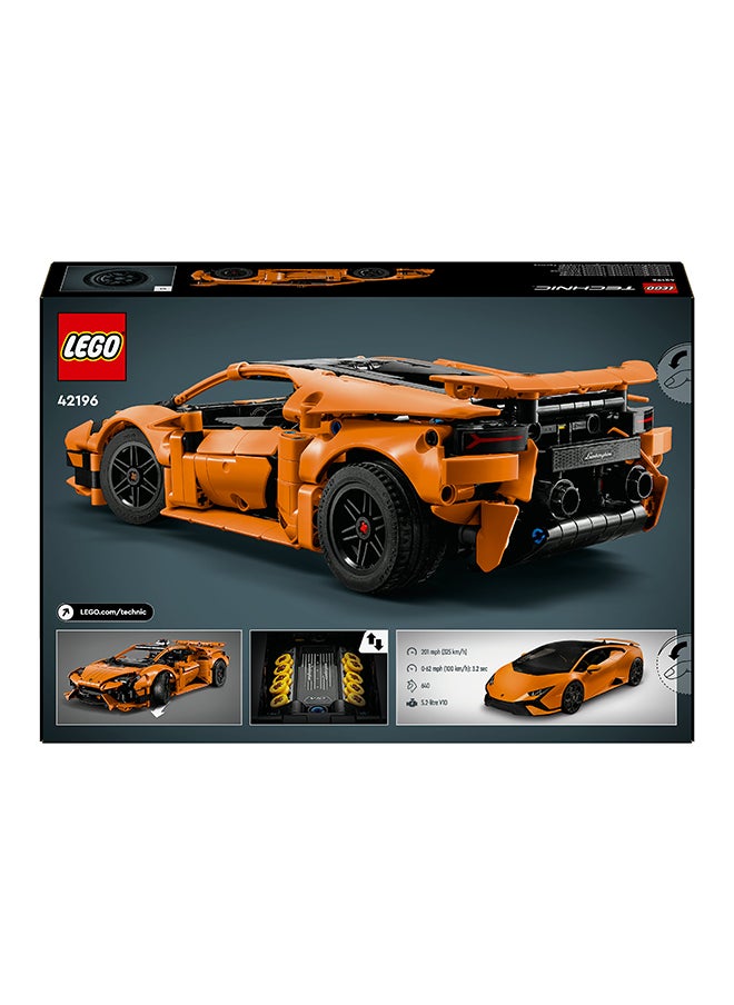 LEGO - Technic Lamborghini Huracán Tecnica Orange Set, Sports Car Toy for 9 Plus Year Old Kids, Boys & Girls, Model Building Kit for Creative Play, Kids' Bedroom Decoration, Birthday Gift Idea 42196 (806 pieces) - Image 1