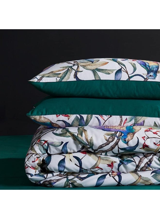 Cupocupa Duvet Cover Queen Size Set Boho Floral Pattern Duvet Cover Queen for Queen Size Bed Vintage Soft Bedding Leaf Print Paisley Duvet Cover with Pillowcases - Image 4