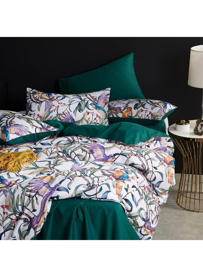 Cupocupa Duvet Cover Queen Size Set Boho Floral Pattern Duvet Cover Queen for Queen Size Bed Vintage Soft Bedding Leaf Print Paisley Duvet Cover with Pillowcases - Image 3