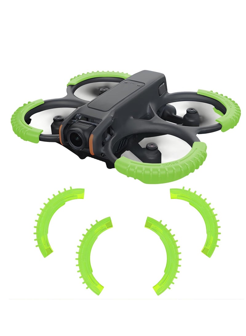 KASTWAVE Avata 2 Propeller Guard Protector, Props Bumpers Ring, Anti-Collision Silicone Protect Cover, Drone Protective Bumper, Shockproof Prop Protector for DJI Avata 2, Drone Accessories, Green - Image 1
