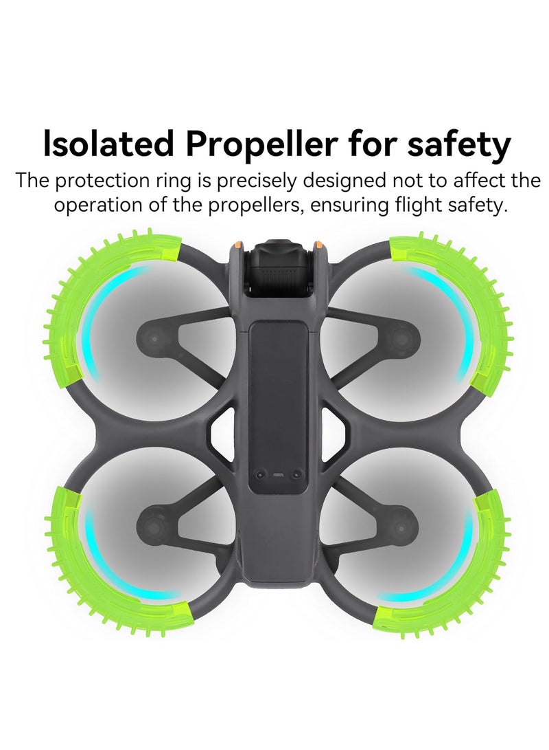 KASTWAVE Avata 2 Propeller Guard Protector, Props Bumpers Ring, Anti-Collision Silicone Protect Cover, Drone Protective Bumper, Shockproof Prop Protector for DJI Avata 2, Drone Accessories, Green - Image 3