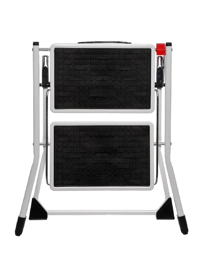 Five Simply Smart High-Quality Metal 2-Step Ladder White and Black 48.5 x 44.5 x 49.5 cm 117090