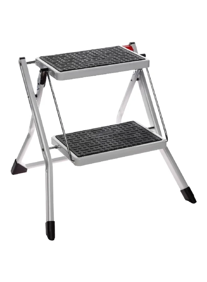 Five Simply Smart High-Quality Metal 2-Step Ladder White and Black 48.5 x 44.5 x 49.5 cm 117090