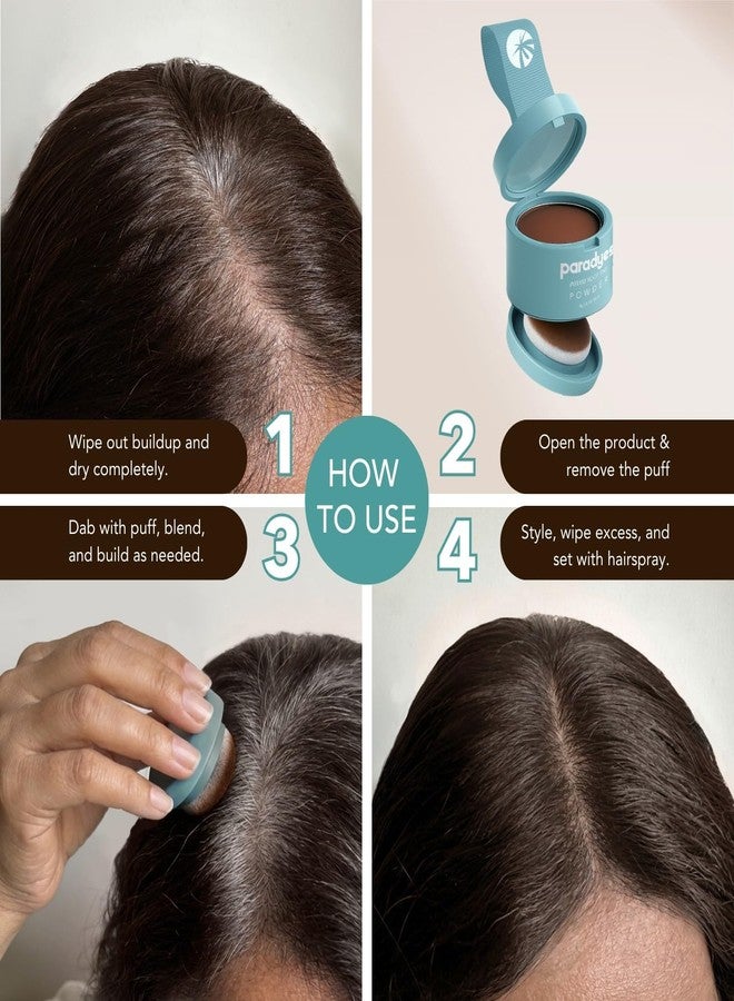 Paradyes Cover Up Powder Dark Brown Instant Root Tint | Covers Grey Roots & Bald Spots Instantly for Women & Men | Long-Lasting | Matte Finish | Easy Application | 4gm - Image 5