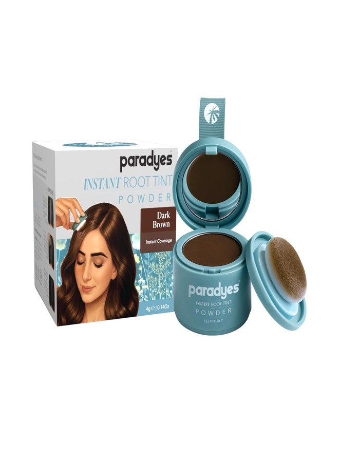 Paradyes Cover Up Powder Dark Brown Instant Root Tint | Covers Grey Roots & Bald Spots Instantly for Women & Men | Long-Lasting | Matte Finish | Easy Application | 4gm - Image 1