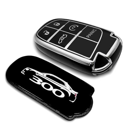 uuakarin for 300 300C 300S Creative Logo Key Fob Cover Soft TPU Full Protection Key Fob Case Protector Shell 300 - Image 1