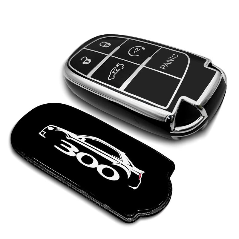 uuakarin for 300 300C 300S Creative Logo Key Fob Cover Soft TPU Full Protection Key Fob Case Protector Shell 300 - Image 2