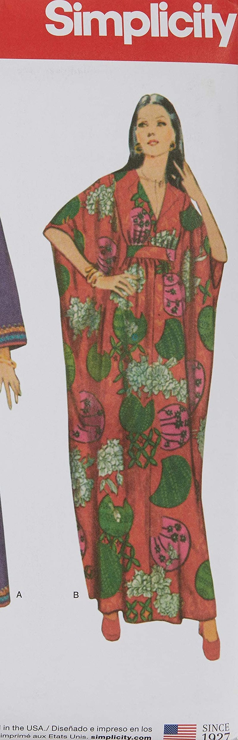 Simplicity US8505A 1970's Vintage Fashion Women's Ankle Length Caftan Sewing Pattern Kit, Code 8505, Sizes 10-20 - Image 3