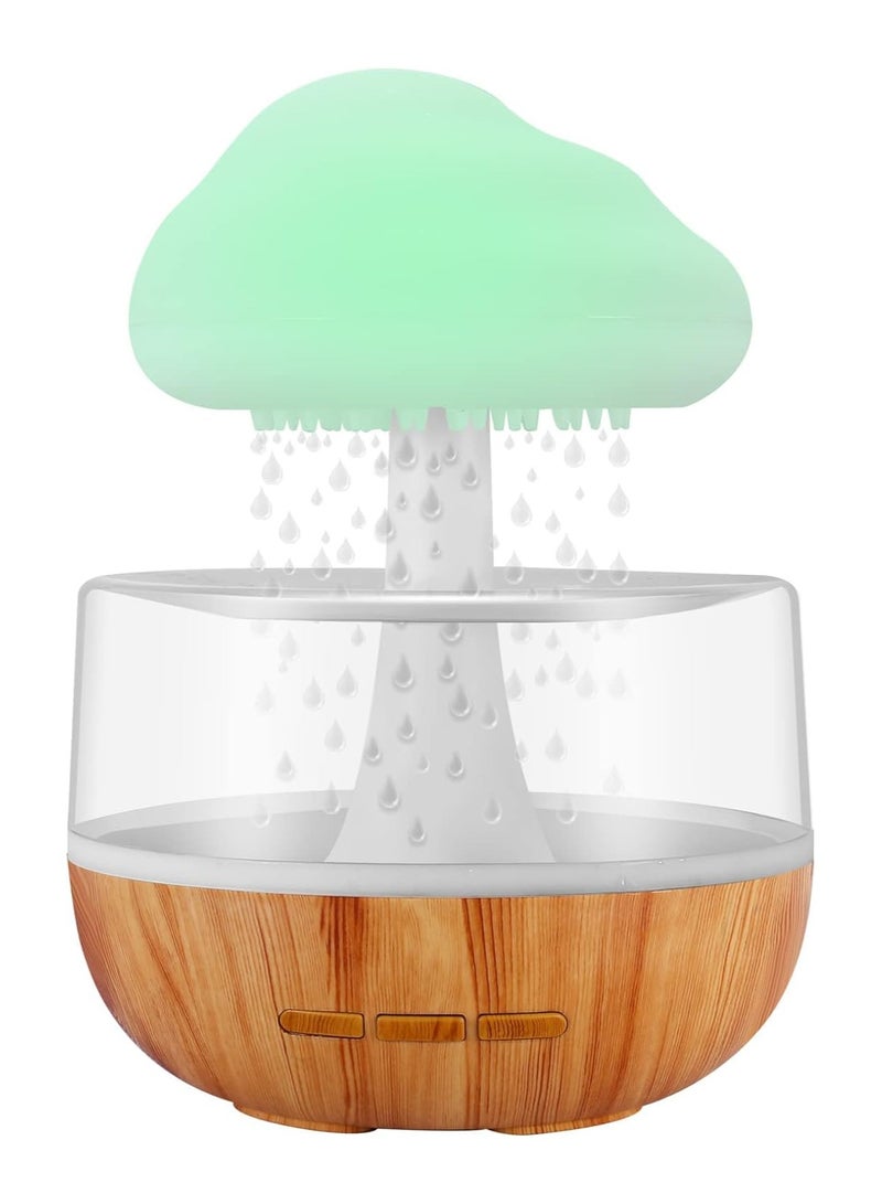 Raining Cloud Night Light Lamp Aromatherapy Essential Oil Diffuser Micro Humidifier Desk Fountain Bedside Sleeping Relaxing Mood Water Drop Sound
