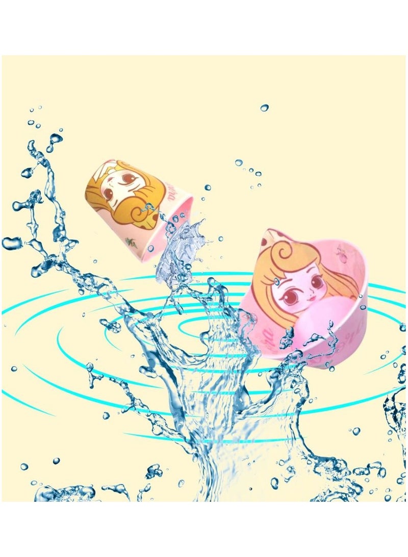 ديزني طقم وعاء وكوب طعام مقاوم للصدمات من الميلامين للأطفال والصغار مثالي للحبوب أو الوجبات الخفيفة أو العصير أو الحليب.(أورورا) - Image 4