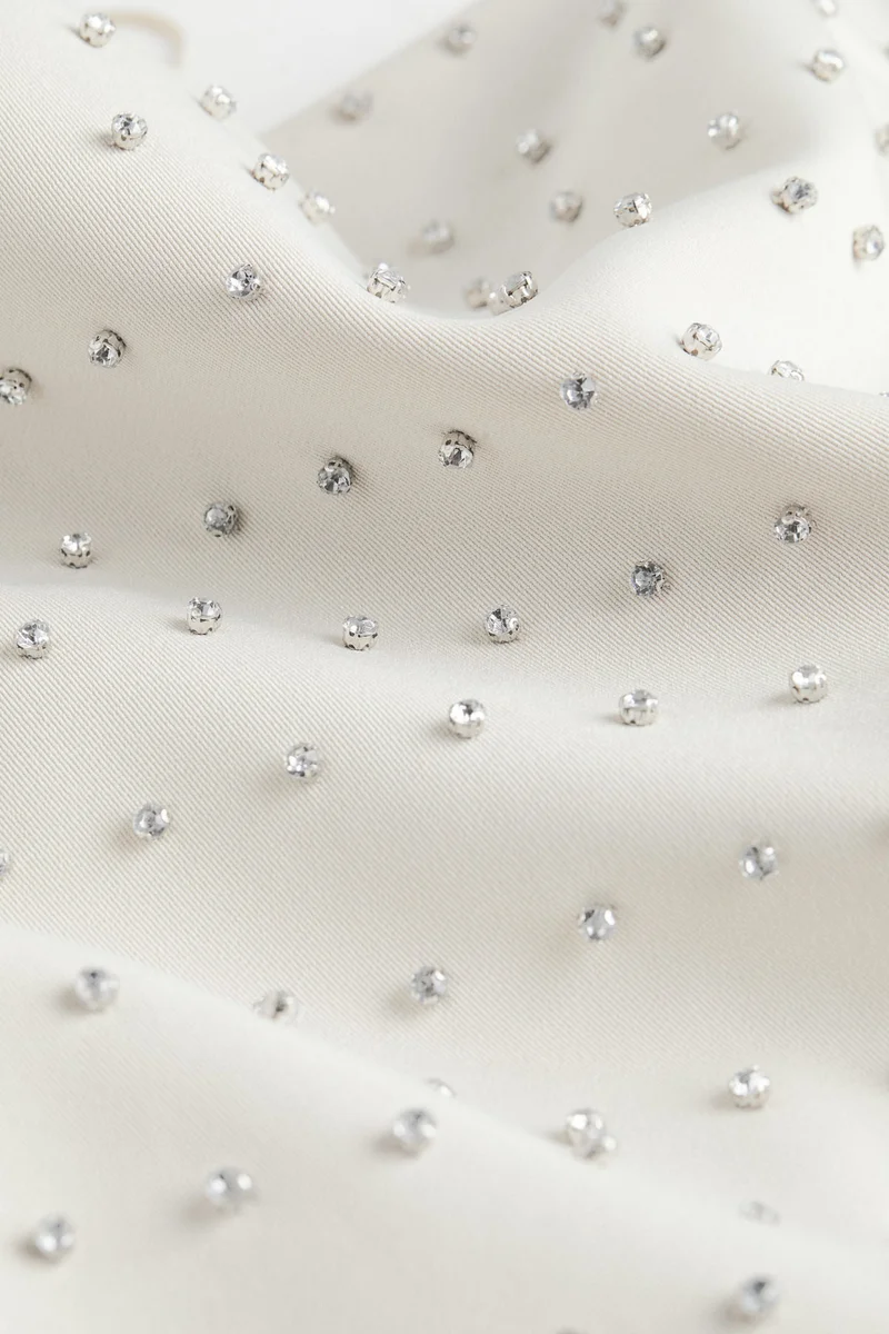 H&M Rhinestone-embellished bandeau dress