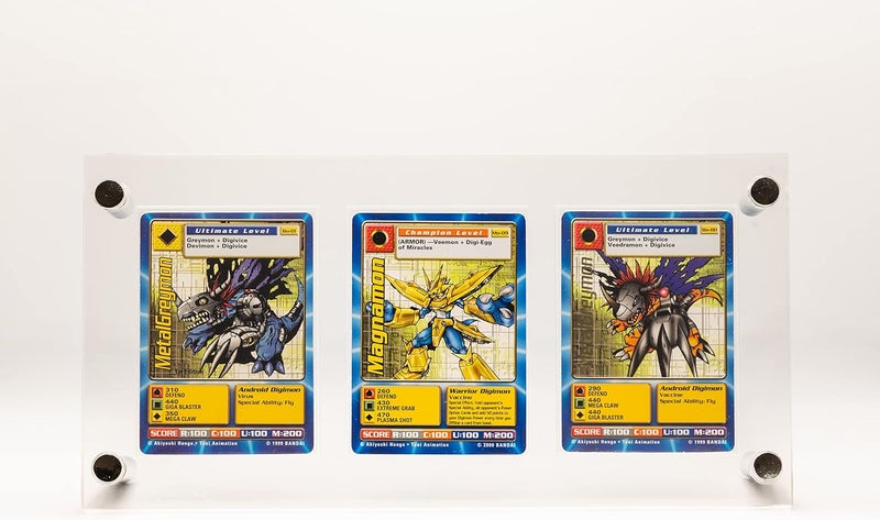 TYCDZ Trading Card Frame Holder Stand Display - 3 Card Slots Clear Acrylic UV Filtering Screwdown - Image 5