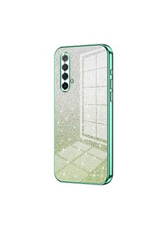 HuHa Case Cover For Realme X50 / X50m 5G Gradient Glitter Powder Electroplated Phone Case Green 