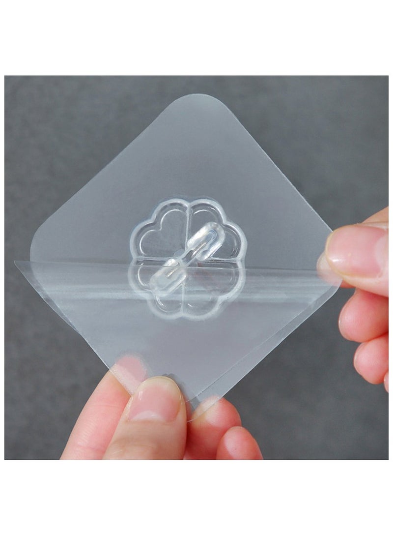20pcs Strong Adhesive Wall Hooks, No Drilling Required, Heavy Duty Transparent Hook for Dorm, Kitchen, Bathroom, Clothes and Towel Hanger  - Image 3