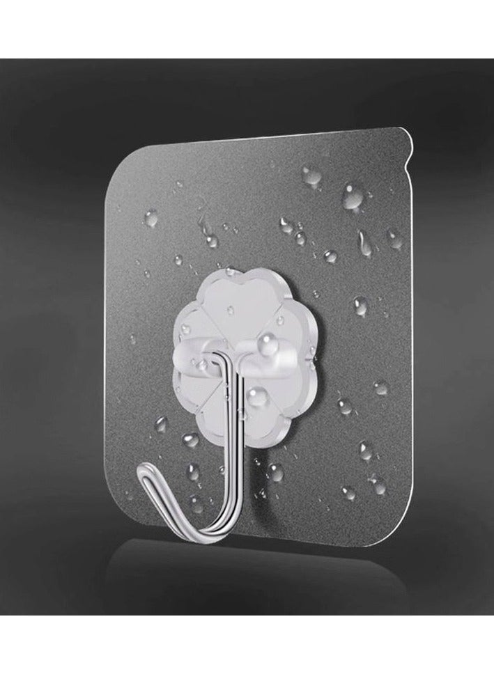 20pcs Strong Adhesive Wall Hooks, No Drilling Required, Heavy Duty Transparent Hook for Dorm, Kitchen, Bathroom, Clothes and Towel Hanger  - Image 5