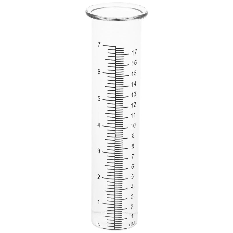 Glass Rain Gauge Tubes 2 Pack High Borosilicate Cylinder for Outdoor Garden Weather Monitoring - Image 1
