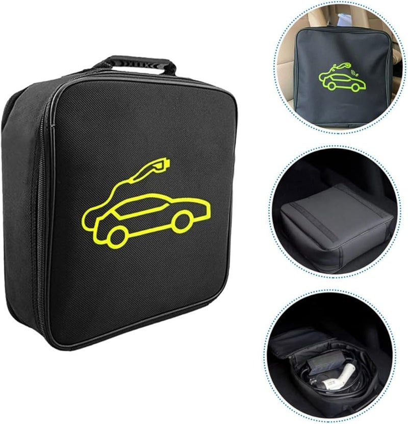 Tofficu EV Charger Bag Cord Organizer Reusable Wear Resistant Cable Storage Bag Black - Image 4