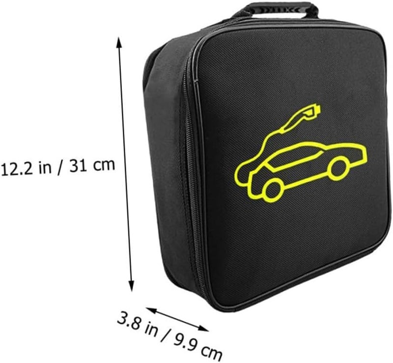 Tofficu EV Charger Bag Cord Organizer Reusable Wear Resistant Cable Storage Bag Black - Image 3