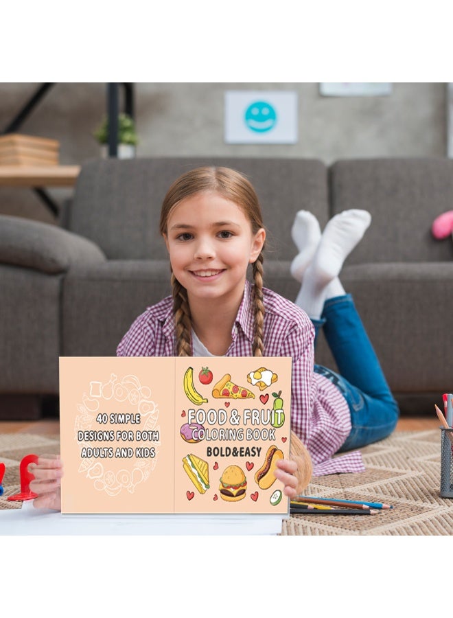 PINKSAMA Coloring Book Food Doodles Coloring Book For Children Over 4 Years Old - Image 5