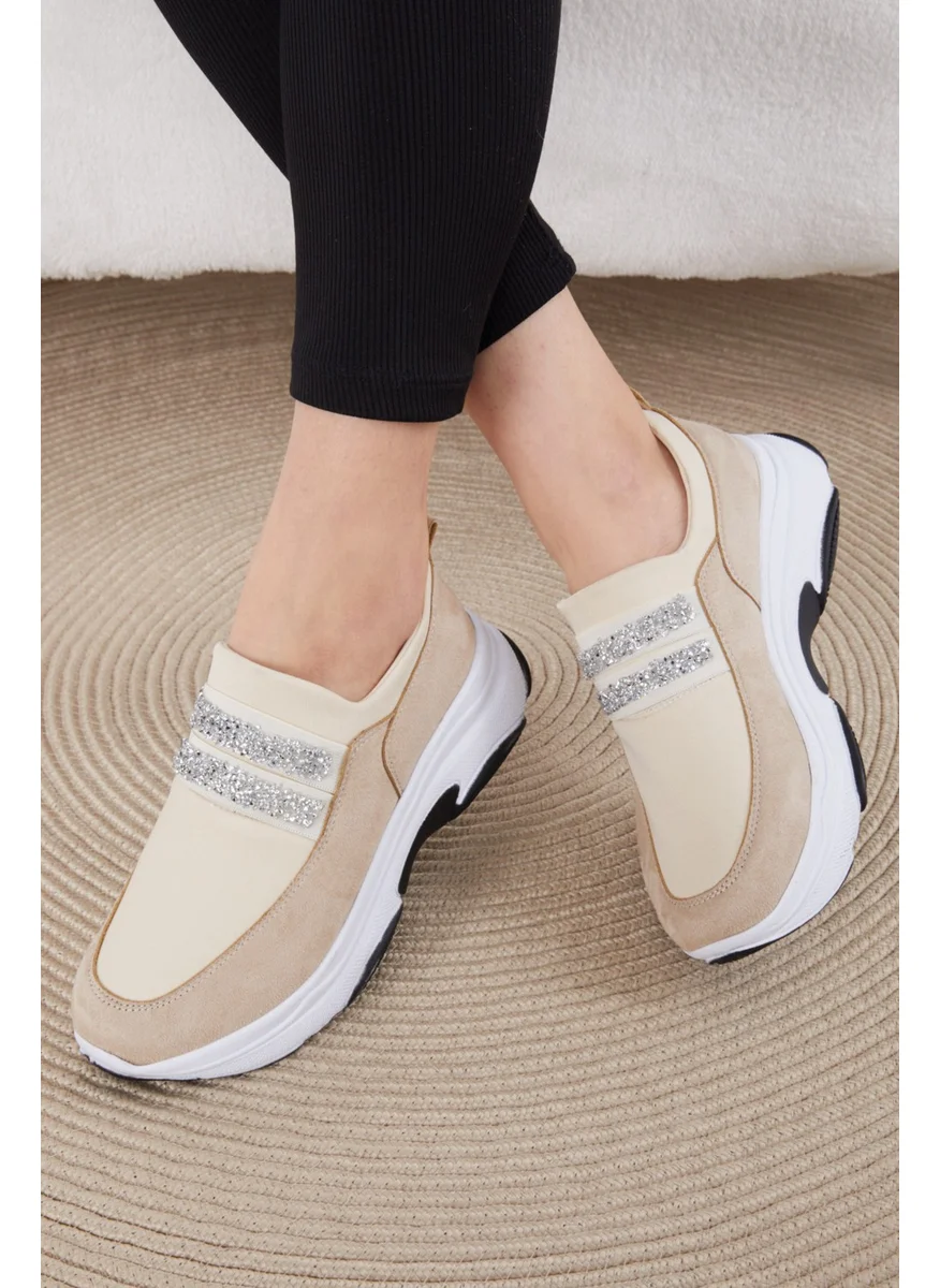 Tofisa Women's Beige Sneakers - 24724