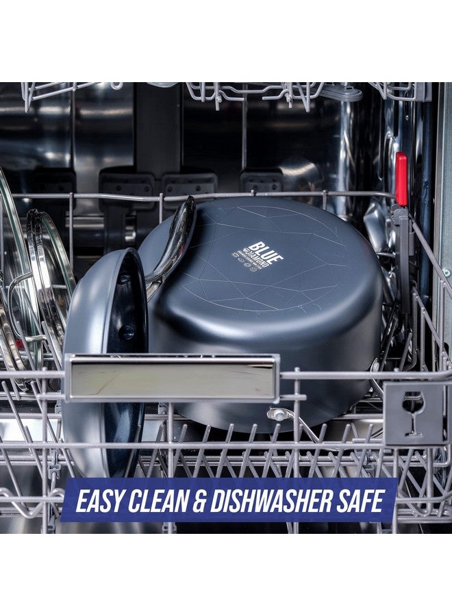 Blue Diamond Cookware 11" Skillet Frying Pan Skillet, Hard Anodized Healthy Ceramic Nonstick PFAS & PFOA-Free, Dishwasher & Oven Safe, Even Heating, Metal Utensil Safe, Warp Control, Grey - Image 5