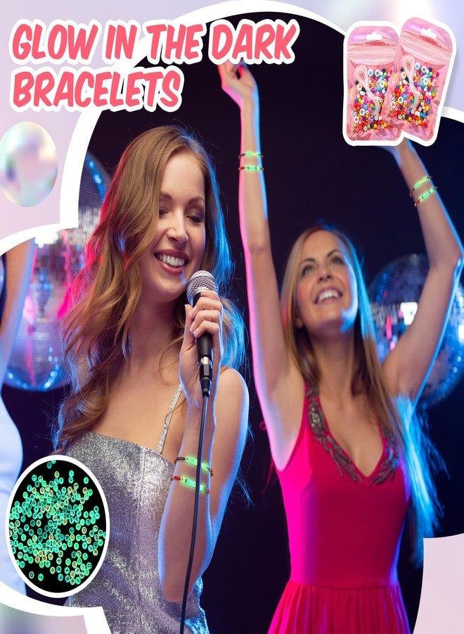 Kenning 24 Set Friendship Bracelet Making Kit Colorful Glow in The Dark Letter Bead DIY Jewelry Supplies Various Bead Set Personalised Bracelet for Wedding Birthday Gift Craft Wrapped - Image 5