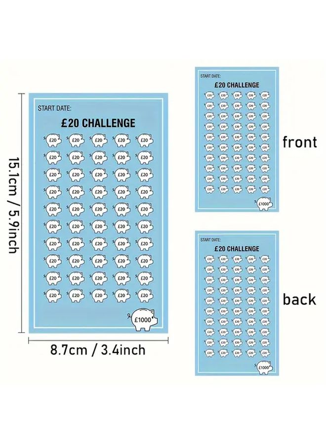 26pcs A6 Money Saving Trackers Budget Binder Savings Challenge Cards Cash Organizer Booklets Self Seal Matte Finish Expense Management Supplies For Thanksgiving Christmas Halloween Birthday Anniversary UK Currency Savings Goals - Image 2