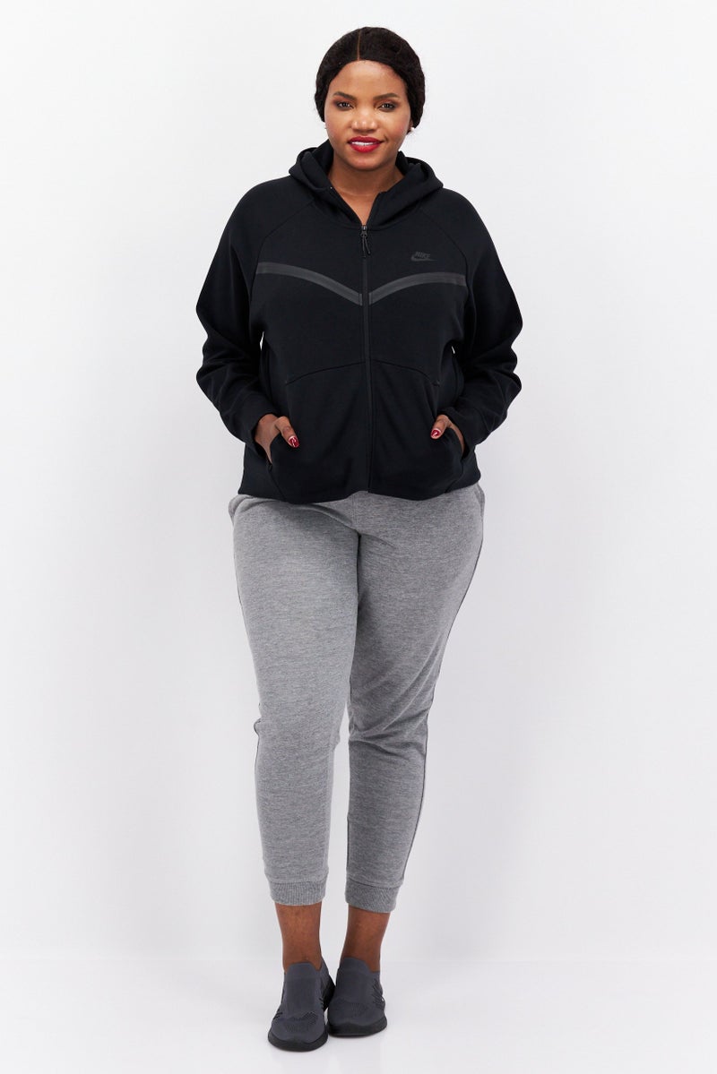 Nike سويت شيرت رياضي نسائي بغطاء رأس، أسود - Image 2