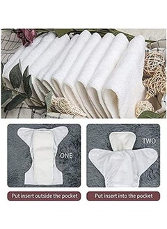 Generic Diaper for training and swimming, adjustable, washable and reusable - adjustable size - with two pieces of cotton - (0 to 2 and a half years) (3kg to 12kg) (white)  - Image 4