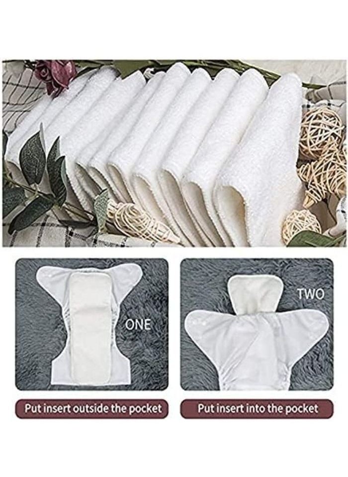 Generic - Diaper for training and swimming, adjustable, washable and reusable - adjustable size - with two pieces of cotton - (0 to 2 and a half years) (3kg to 12kg) (white) - Image 1