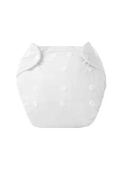 Generic Diaper for training and swimming, adjustable, washable and reusable - adjustable size - with two pieces of cotton - (0 to 2 and a half years) (3kg to 12kg) (white)  - Image 1