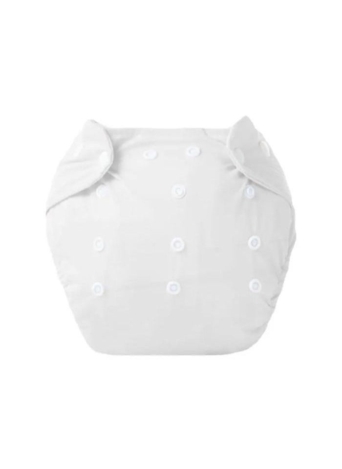 Generic - Diaper for training and swimming, adjustable, washable and reusable - adjustable size - with two pieces of cotton - (0 to 2 and a half years) (3kg to 12kg) (white) - Image 1