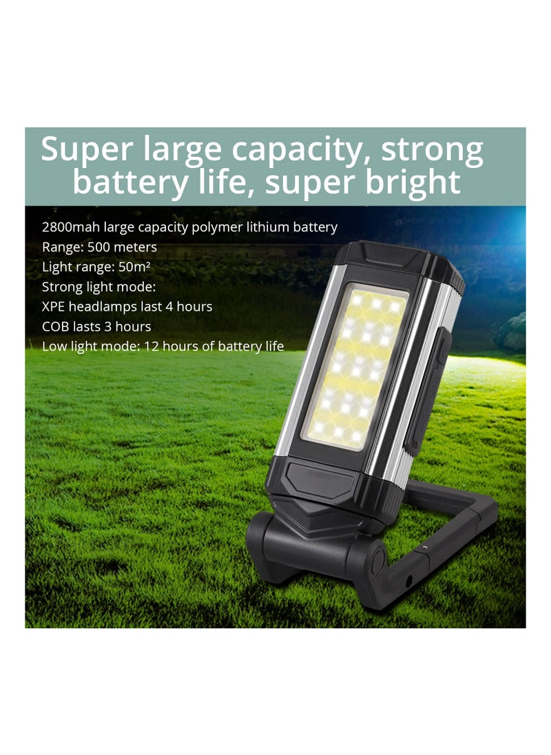 SYOSI - LED Work Light, 7 Modes Torch Work Lamp Inspection Light Magnetic Emergency Illumination with Hook Attachment Camping Accessory IPX6 Waterproof for Repair, Emergency and Camping [Energy Class A+++] - Image 1