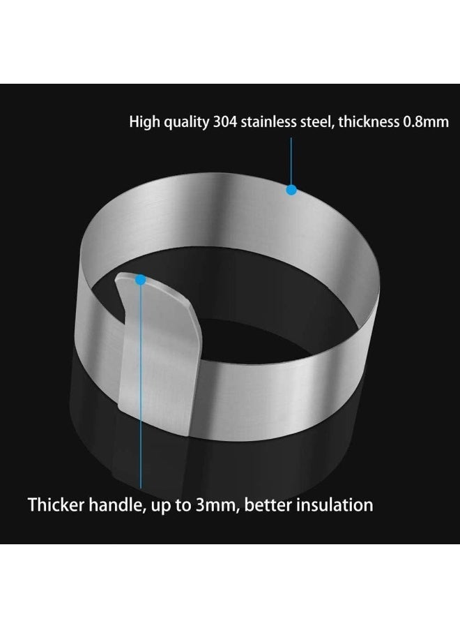 ChicAbode 4 Pcs Egg Ring, Stainless Steel Round Egg Frying Rings, Round Egg Cooker Rings For Frying Shaping Cooking Eggs, Egg Maker Molds, Non Stick Egg Shaper Mold, for Griddle Pan for Frying Cooking - Image 3
