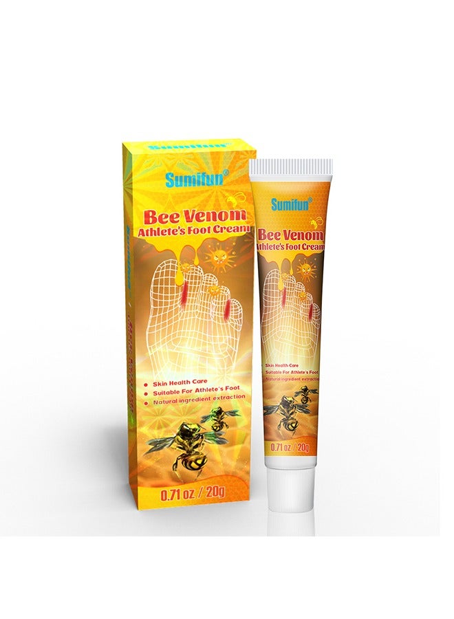 سوميفون Bee Venom Athletes كريم القدم كريم رائحة القدم الرياضي كريم القدم كريم مضاد للفطريات كريم مضاد للبكتيريا للرياضيين علاج تعقيم القدم مضاد للعدوى إصلاح العناية بالقدم 20 جم - Image 3