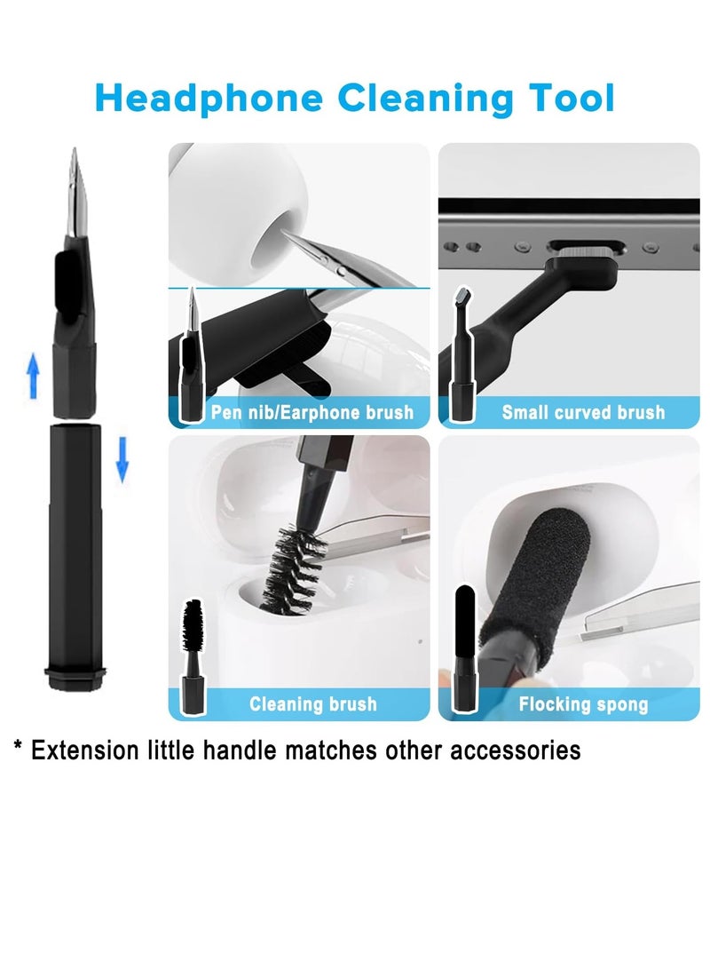 20-in-1 Electronic Cleaner Kit, Keyboard Cleaner kit, Portable Multifunctional Cleaning Tool for PC Monitor/Earbud/Cell Phone/Laptop/Computer/Bluetooth Earphones(Black) - Image 3