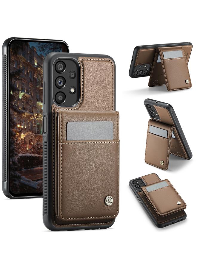 Case For Samsung Galaxy A23 4G / 5G J06 British Style RFID MagSafe Card Bag PU Phone Case