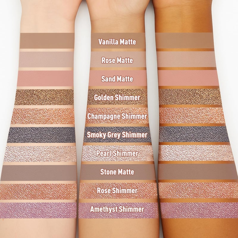 FV Long Lasting Cream Eyeshadow Stick, Waterproof & High Pigmented Eye Shadow Sticks Duo with Blending Brush, Crease-Proof & Natural Finish Eyeshadow Pencil, Rose Matte - Image 4