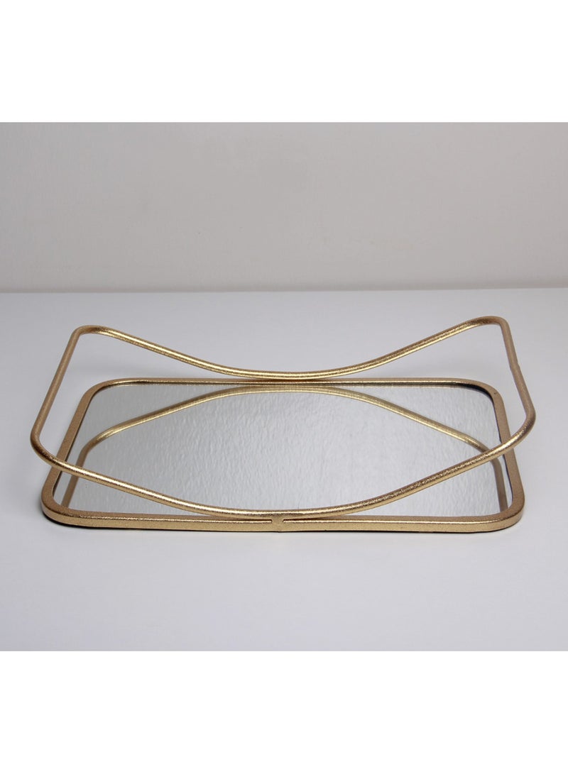 A set of two-piece golden serving trays . - Image 5