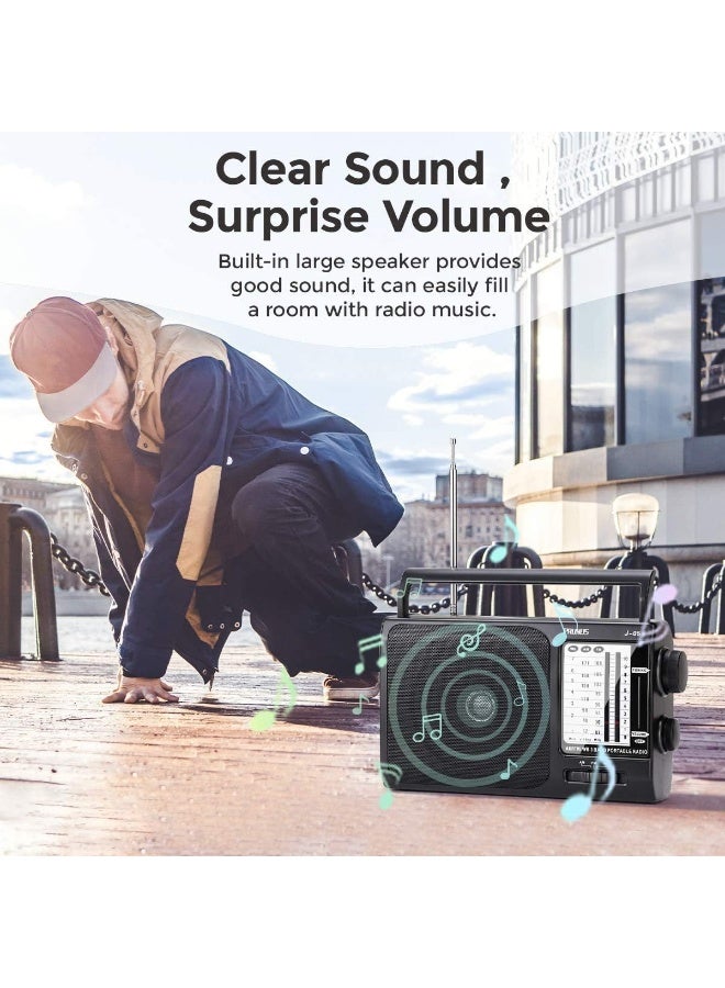 Classic Portable Radio High Sensitivity FM/AM Receiver with Clear Speaker and Sleek Portable Design - Image 5